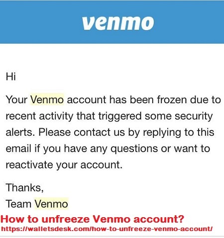 Unfreeze venmo account display